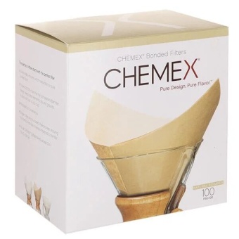 Фильтры Chemex FSU-100 для Кемекс, квадратные сложенные натуральные, упак.100 шт. (1)