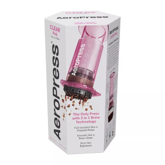 Кофеварка ручная Аэропресс (Aeropress) Clear Purple, цвет розовый (3)