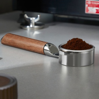 Портафильтр 2-в-1 Double Spout Portafilter zeroHero 58mm  из SUS304 с ручкой из ореха