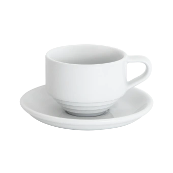 Кофейная пара Loveramics Deco, 165ml, цвет: белый (white) C118-003BWH/C118-027BWH