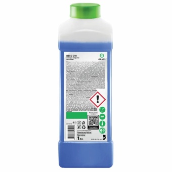 Дезинфицирующее средство с моющим эффектом на основе ЧАС Grass DESO C10 клининг, бутыль 1 л 3