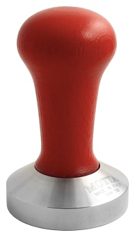 Темпер для кофе d58,4 мм MOTTA 8102R плоское стальное основание, ручка из дерева, цвет красный