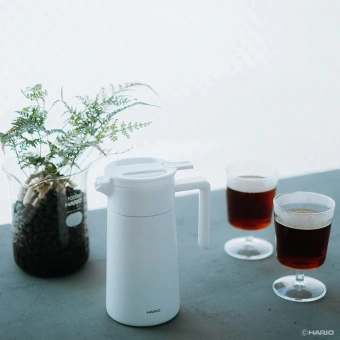 Сервер-термос стальной с керамическим покрытием HARIO CHP-800-W 800мл, цвет: белый