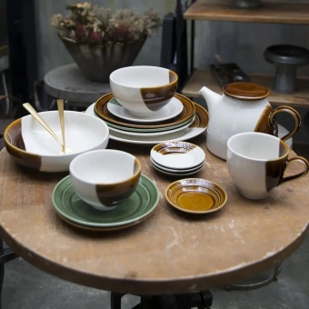 Тарелка Loveramics Sancai D104-02B 22,5 см Salad Plate, карамель (Caramel) 3
