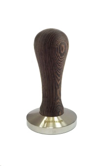 Темпер для кофе d57 JoeFrex Elegance heebf57, рукоятка дерево дуб, основание плоское сталь