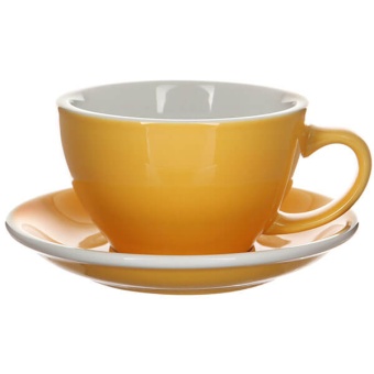 Кофейная пара LOVERAMICS Egg C088-11BYE / C088-12BYE Yellow (чашка и блюдце), желтый 300 мл.