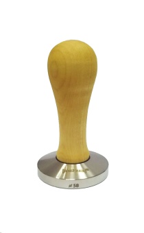 Темпер для кофе d58 JoeFrex Elegance heabf58, рукоятка из дерева, цвет клен, плоский, сталь