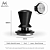 Темпер для кофе эспрессо MUVNA Infinitely Adjustable Knob 53 мм, черный, рифлёный
