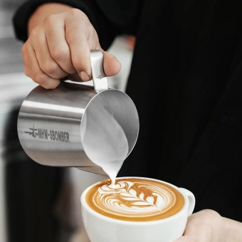 Питчер для молока MHW-3BOMBER Latte Art Pitcher 5.0 600 мл Glossy Grey молочник для латте-арт, капучино и кофе  P5003S