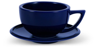 Кофейная пара для капучино MHW-3BOMBE (Ceramic Cup) берлинский синий, чашка и блюдце, 280 мл, C5086