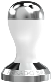 Темпер для кофе Pesado 58,5 мм, color whitesilver