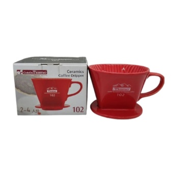 Воронка для кофе TIAMO HG5491 керамическая на 1-4 чашки, красная 5