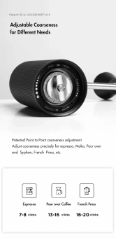 Кофемолка ручная Timemore Chestnut C3 ESP Pro 70TGD022AA301, нерж. сталь, черная