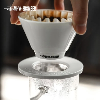 Воронка керамическая для приготовления кофе MHW-3BOMBER Meteor Coffee Dripper 155, FC588, цвет белый (4)