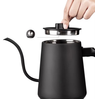 Чайник электрический для пуровера ZeroHero asch043 900мл с контролем температуры, цвет чёрный