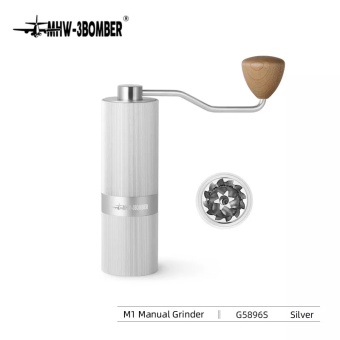 Кофемолка ручная MHW-3BOMBER Race M1 ручка из ореха, серебро G5896S (1)