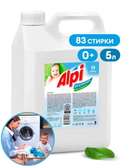 Концентрированное жидкое средство для стирки Grass ALPI sensetive gel, канистр 5 л 1