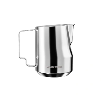 Питчер для молока MHW-3BOMBER Turbo Milk Pitcher Glossy Grey, 450 мл – профессиональный питчер для вспенивания молока и латте-арта P6001S