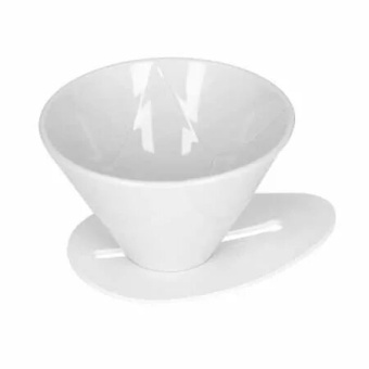 Воронка для кофе Hario Mugen VDMU-02-CW размер 02 V60, керамическая, белая (4)