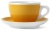Кофейная пара для латте Ancap Verona Millecolori AP-39129, желтый, деколь чашка, ручка, блюдце