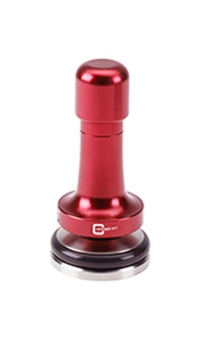 Темпер для кофе d58 JoeFrex Technic knock htrbk58, материал сталь, основание выпуклое, цвет красный