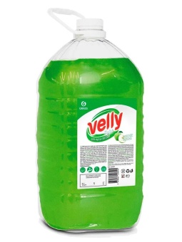Средство для мытья посуды Grass Velly light (зеленое яблоко), канистра 5 л 2