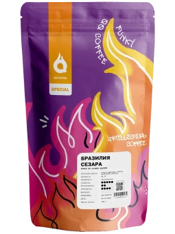 Бразилия Сезара QQ COFFEE (под фильтр) кофе в зёрнах, упак. 200 г.
