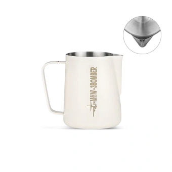Питчер для молока MHW-3BOMBER Milk Frothing Pitcher 3.0 White, 600 мл – профессиональный питчер для латте-арта из нержавеющей стали SUS304, P3013W
