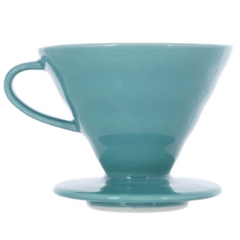 Воронка керамическая (пуровер) HARIO Coffee Dripper V60 3VDC-02-TQ-UEX для заваривания кофе, тиффани (1)