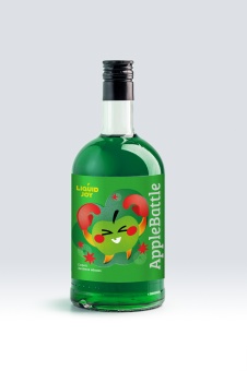 Зелёное яблоко сироп Apple Battle LIQUID JOY бутылка стекло 700 мл 3