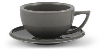 Кофейная пара для капучино MHW-3BOMBER (Ceramic Cup) серая, 280 мл, C5089G (3)