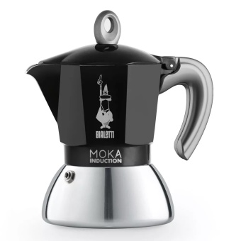 Гейзерная кофеварка Bialetti Moka Induction черный цвет на 2 чашки мод. 6932