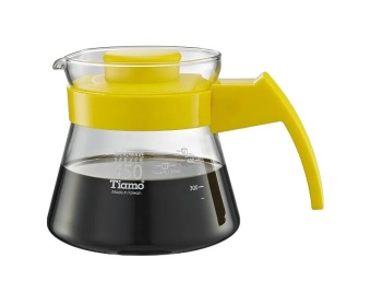 Сервировочный чайник TIAMO HG2210Y стеклянный, цвет жёлтый объем 450 мл 1