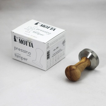 Темпер Ø58 мм MOTTA OLIVE 320-00 плоское стальное основание, ручка из оливкового дерева 4