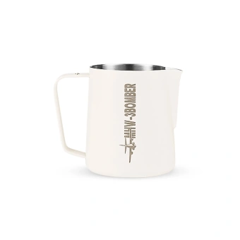 Питчер для молока MHW-3BOMBER Milk Frothing Pitcher 3.0 White, 600 мл – профессиональный питчер для латте-арта из нержавеющей стали SUS304, P3013W