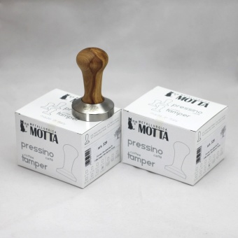 Темпер Ø58 мм MOTTA OLIVE 320-00 плоское стальное основание, ручка из оливкового дерева 6