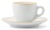 Кофейная пара для эспрессо Ancap Verona Millecolori AP-38479, желтый, ободок на чашкеблюдце