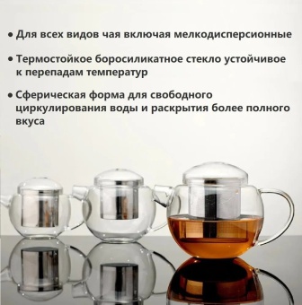 Чайник Loveramics Pro Tea C097-37A Clear с ситечком, прозрачный 600 мл. 4