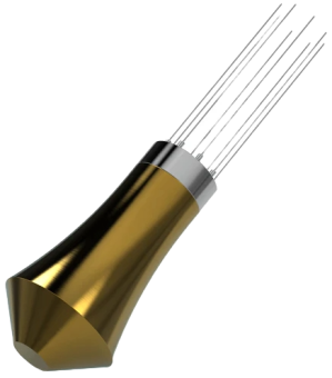 Измельчитель комков Pesado WDT Clump Crusher из полированной стали, цвет золото