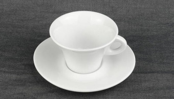 Кофейная пара для эспрессо Ancap Aida AP-31737, фарфор, белый, объем 180 мл 6