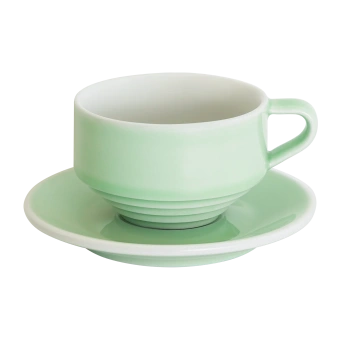 Кофейная пара Loveramics Deco, 220ml, цвет: светло-зеленый (celadon green) C118-006BCG/C118-029BCG