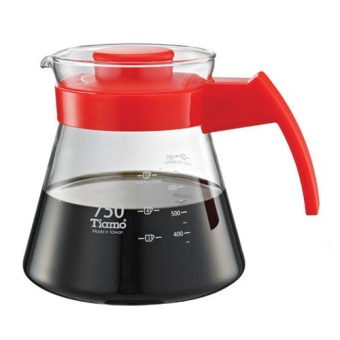 Чайник сервировочный TIAMO HG2211R стеклянный, цвет красный объем 750 мл