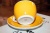 Кофейная пара для эспрессо Ancap Verona Millecolori AP-33011, желтый, деколь чашка, ручка, блюдце 9
