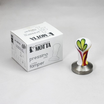 Темпер Ø58 мм MOTTA FLOWER 6381-58 плоское стальное основание, ручка из дерева, цвет цветочный 5