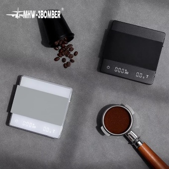 Весы для кофе MHW-3BOMBER Cube 2.0 Mini ES6034W с таймером, цвет белый (2)
