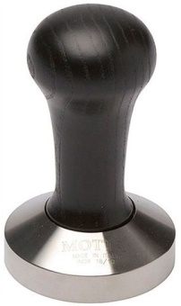 Темпер для кофе d58,4 мм MOTTA 8102B плоское стальное основание, ручка из дерева, цвет черный