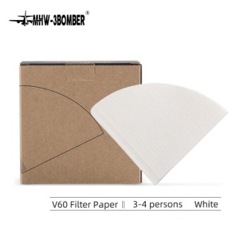 Фильтры бумажные для воронки V60 MHW-3BOMBER cone coffee paper filter, 100 шт. отбеленные  (4)