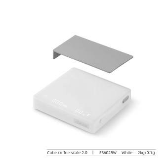 Весы для кофе MHW-3BOMBER Cube 2.0 ES6028W с таймером, цвет белый