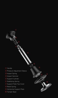 Темпер для кофе ZeroHero Sword Press Adjustable Calibrated Pressure Tamper 58 мм. регклируемое давление 15–30 lbs