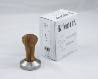 Темпер Ø58 мм MOTTA OLIVE 320-00 плоское стальное основание, ручка из оливкового дерева 7